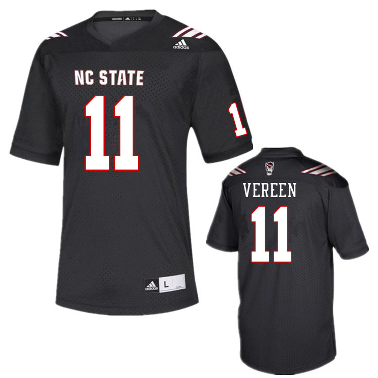Men #11 Juice Vereen North Carolina State Wolfpacks College Football Jerseys Stitched-Black